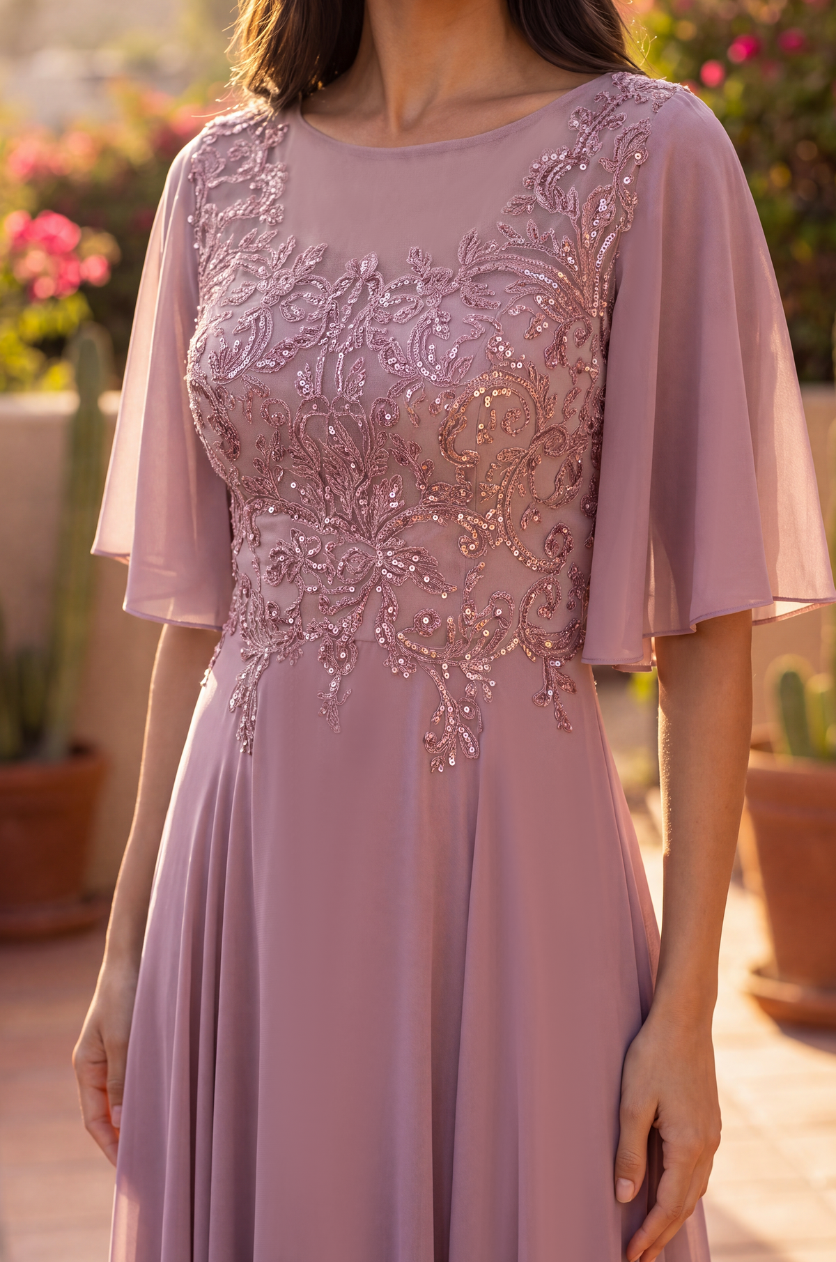 Short Sleeve Mother of the Bride Dress Wholesale