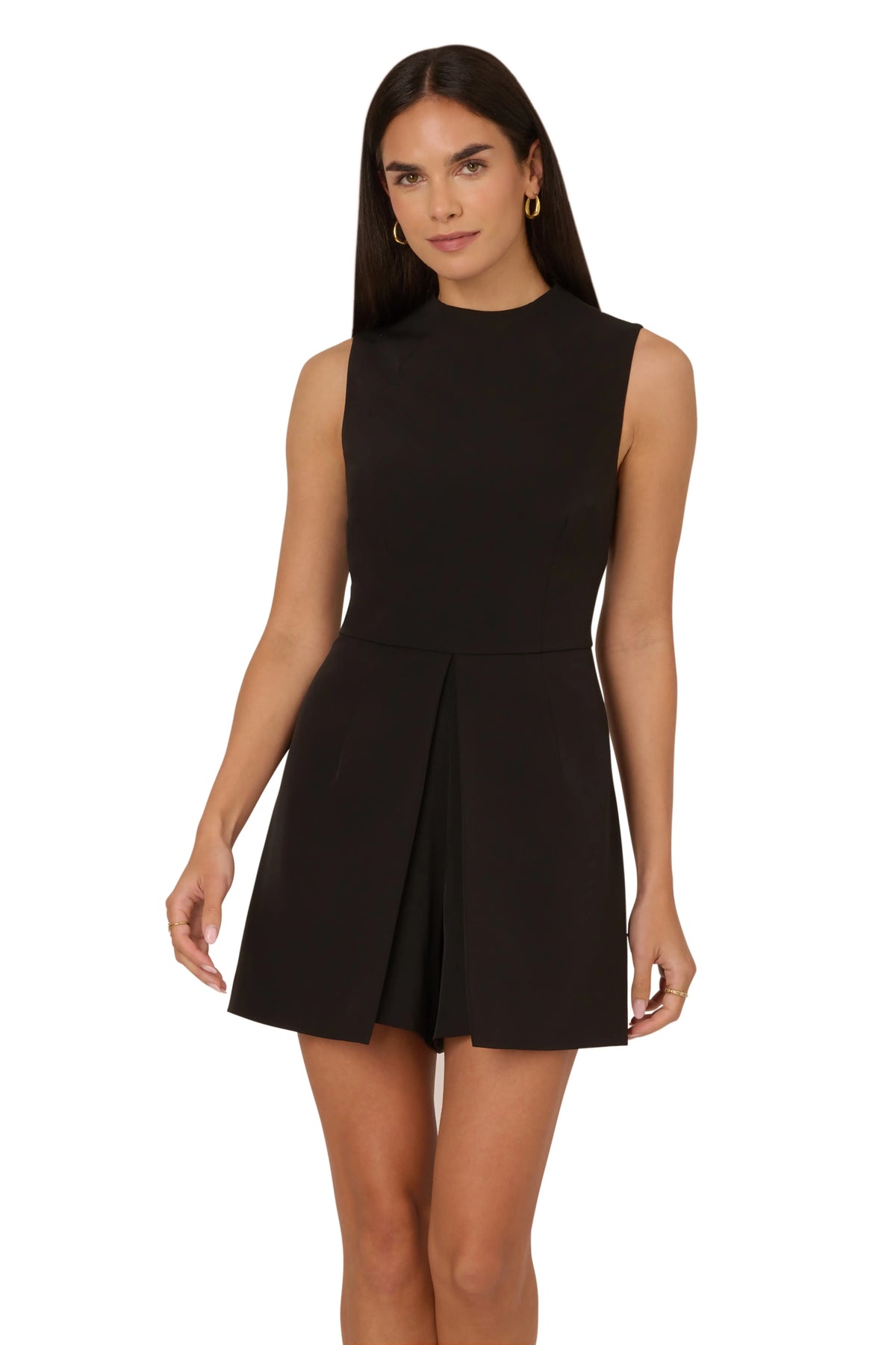 Crew/High-Neck Mini/Short Crepe Cocktail Fit & Flare Adrianna Papell AD3D105388 Wholesale