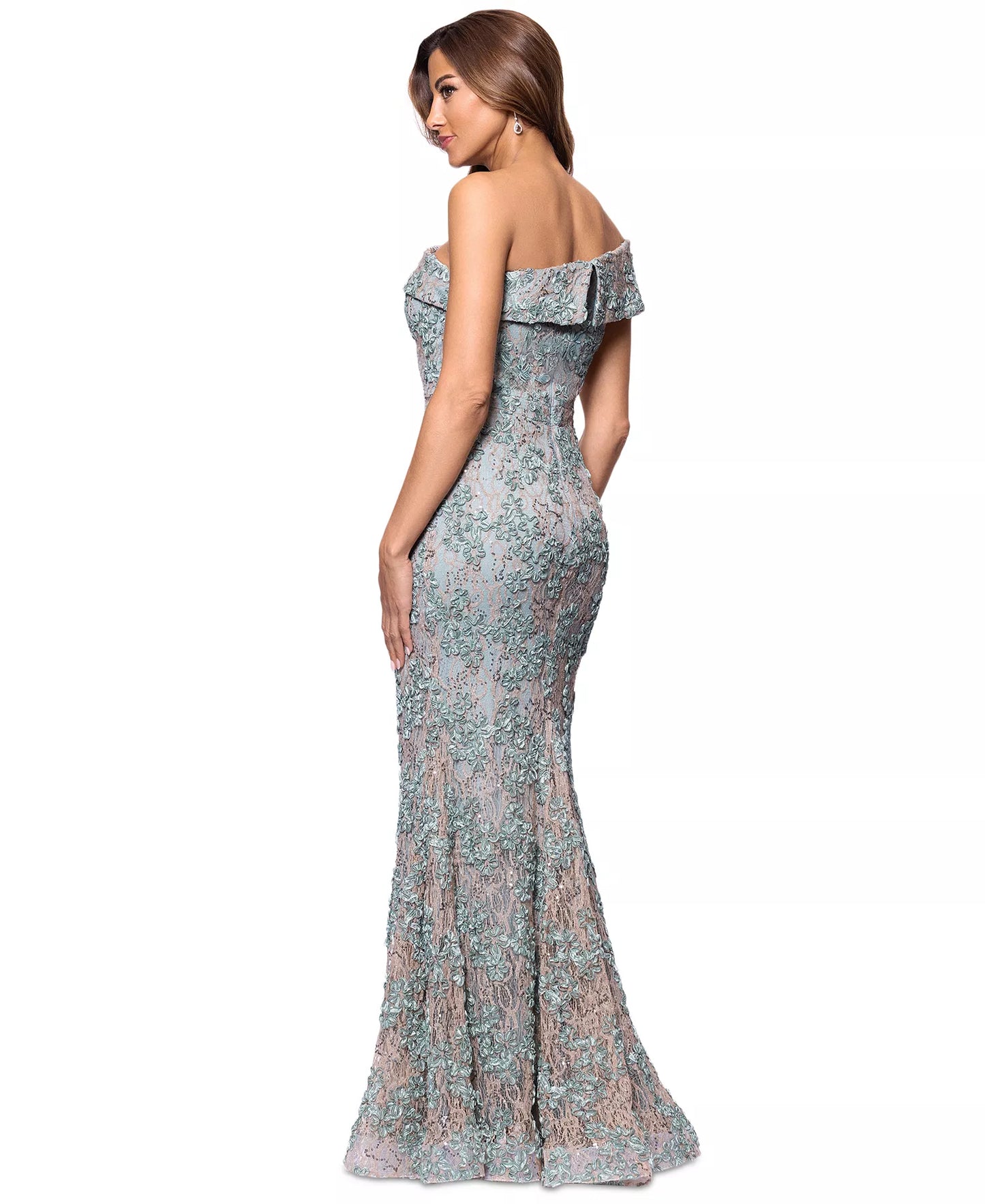 One-Shoulder Lace Gown Xscape 6922X Wholesale
