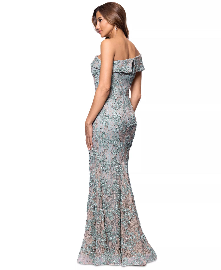 One-Shoulder Lace Gown Xscape 6922X Wholesale