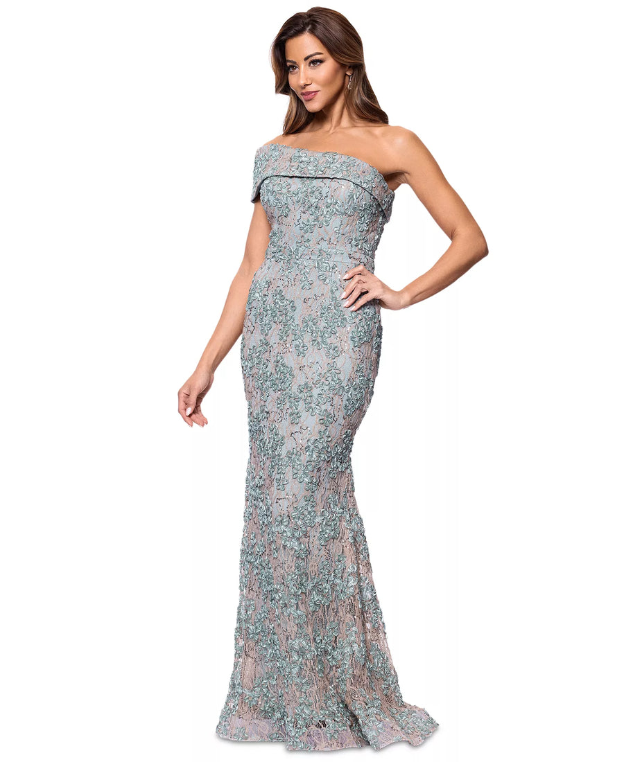 One-Shoulder Lace Gown Xscape 6922X Wholesale