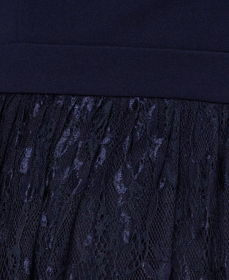 Adrianna Papell ADAE212024 A Line Midi Cocktail Dress