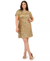 Beaded Short Sleeve Sheath Cocktail Dress Adrianna Papell ADAE211627 Wholesale