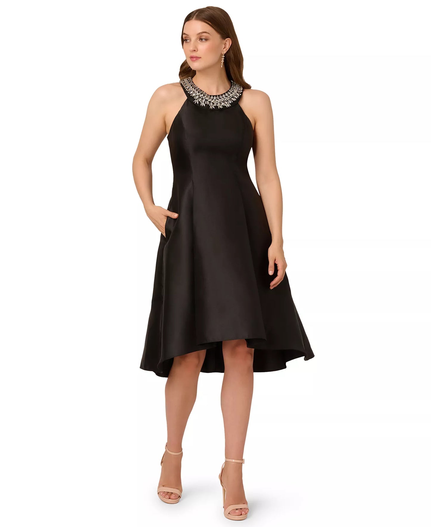 Adrianna Papell AP1E212055 A Line High Low Cocktail  Dress
