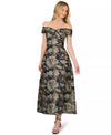 Adrianna Papell AP1E212604 Floral Metallic Jacquard Dress