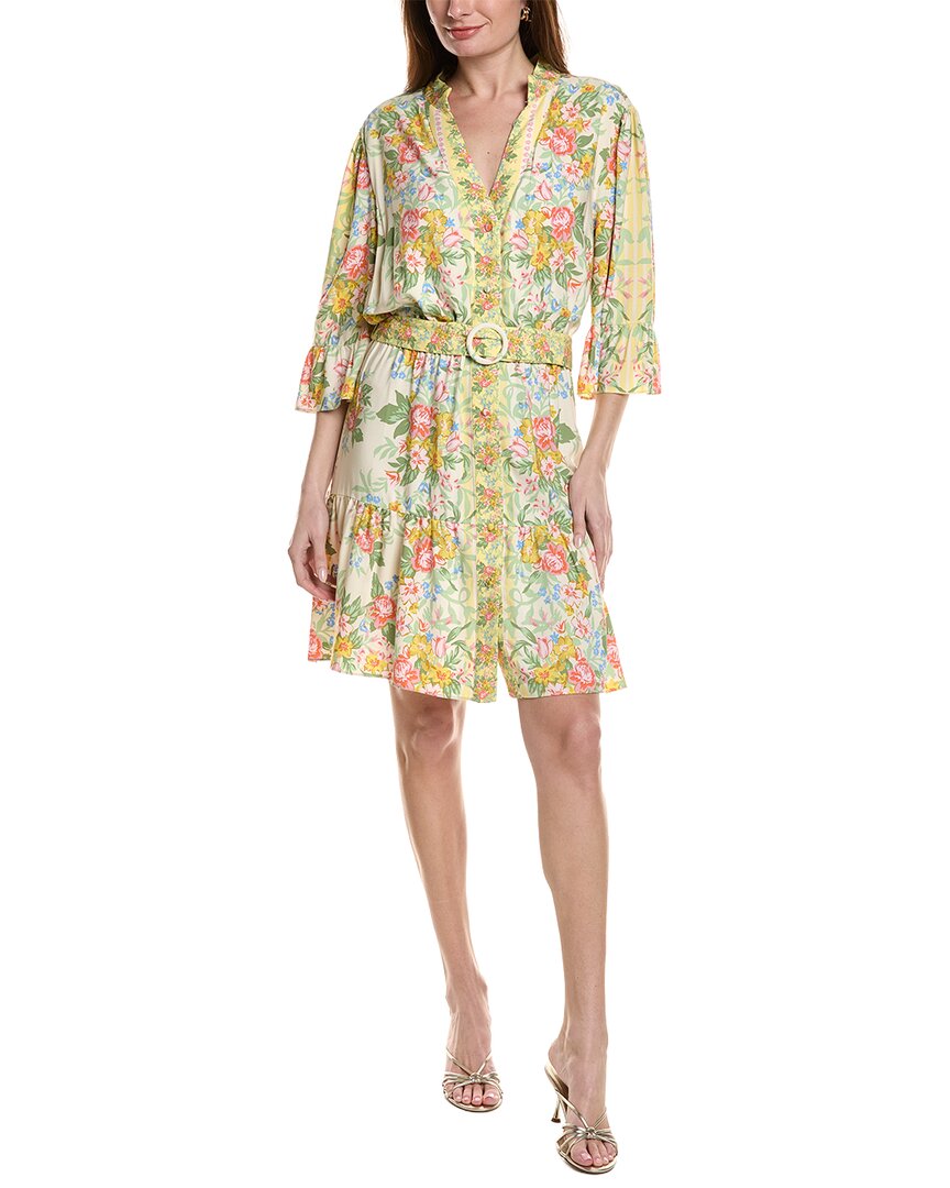 Long Sleeve Retro Printed A-Line Dress Adrianna Papell AD3D105317 Wholesale