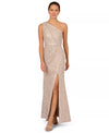 One Shoulder Jacquard Gown Adrianna Papell AP1E212660 Wholesale