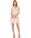 Adrianna Papell AP1D105244 Short V Neck Lace Cocktail Dress