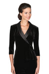 Shawl Lapel Hip Length Velvet Formal Top Alex Evenings 3915736 Wholesale
