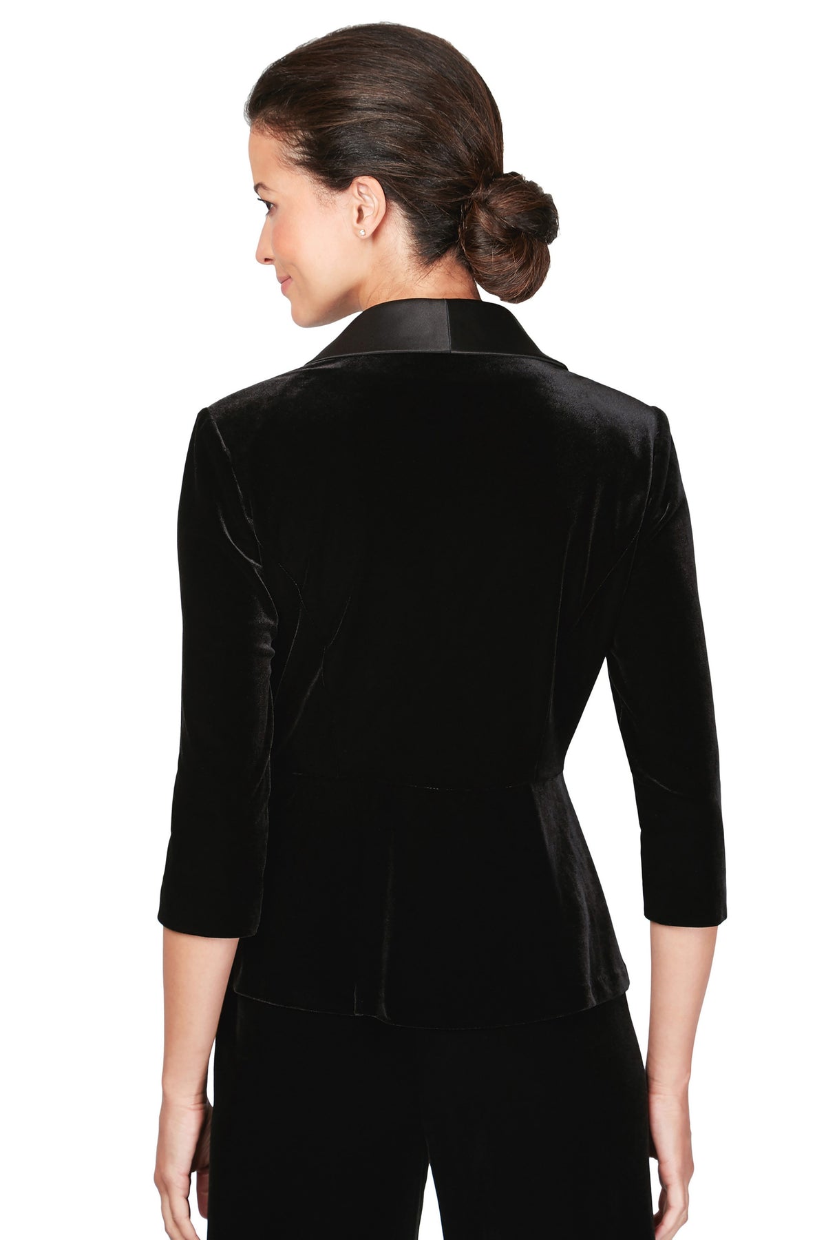 Shawl Lapel Hip Length Velvet Formal Top Alex Evenings 3915736 Wholesale