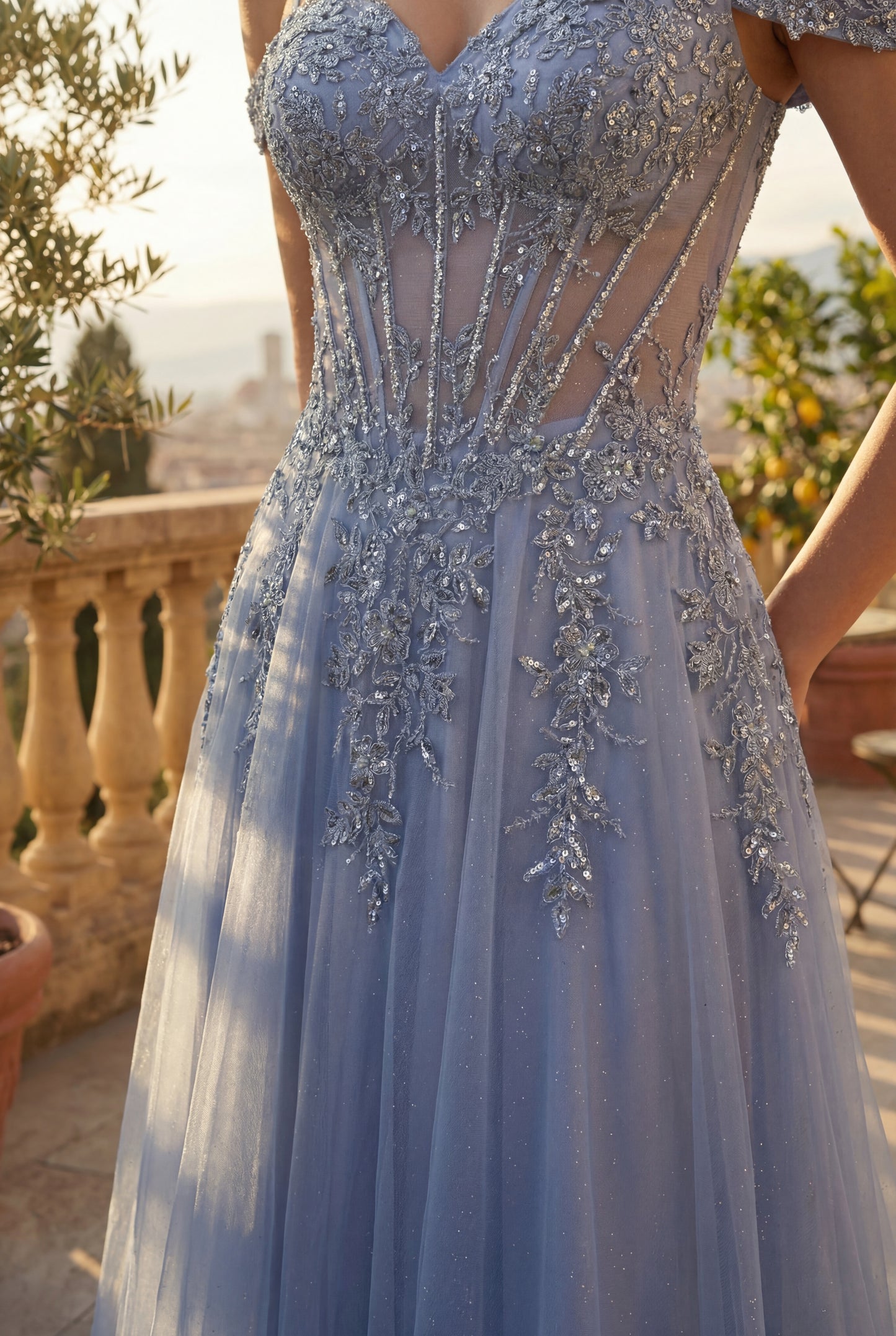 Long Prom Formal Corset Gown Wholesale
