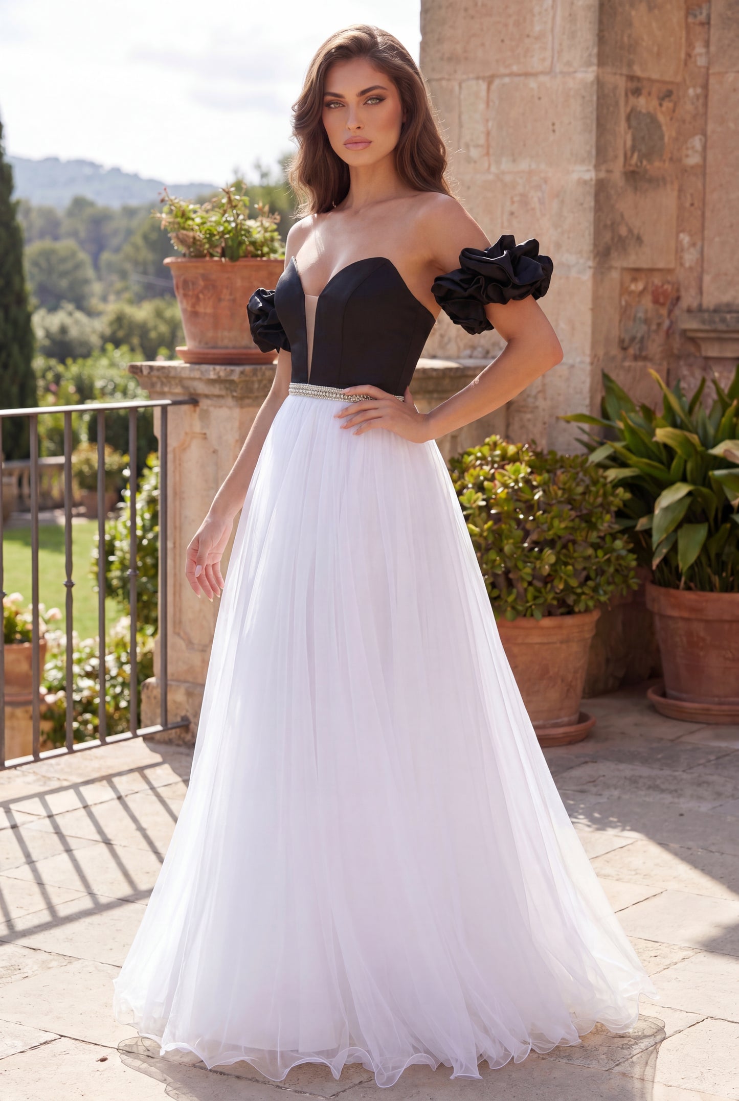 Long Off Shoulder Ball Gown Prom Dress Wholesale