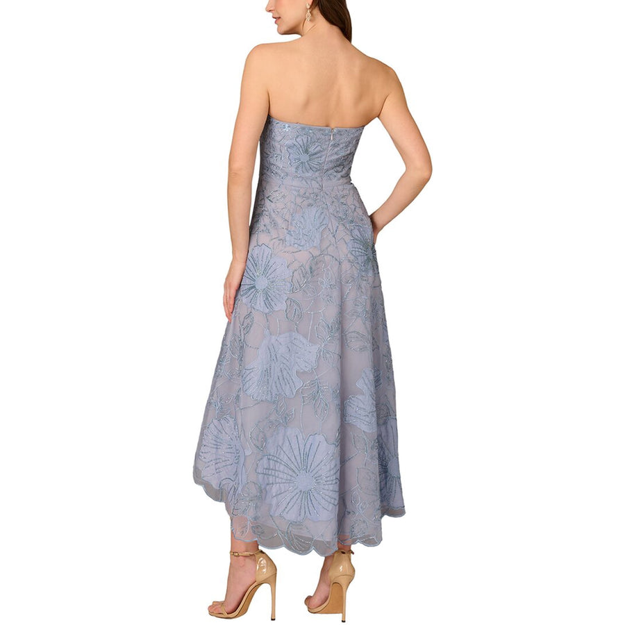 Aidan Mattox MD1E209554 Strapless High Low Floral Dress Wholesale