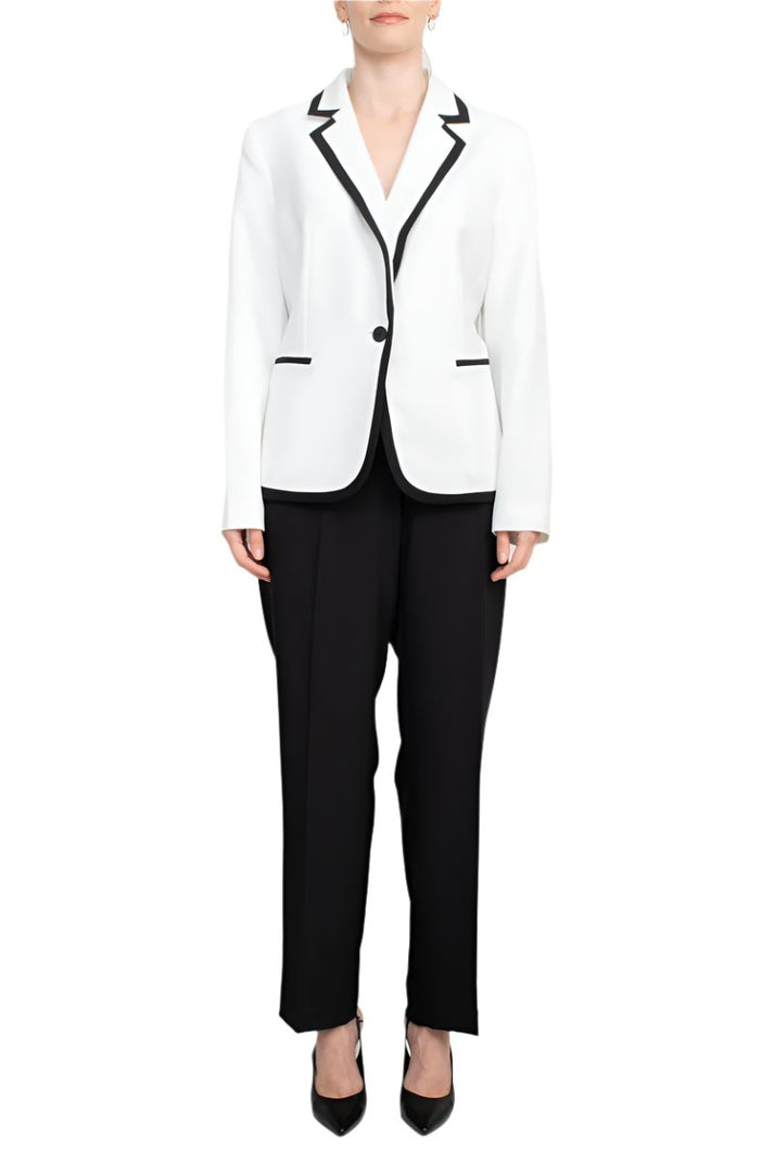 Pant Suit Long Formal Collar Pant Suilt Natural White