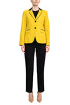 Pant Suit Long Sleeve Formal Pocket Pant Suit Gold Black
