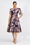 Kay Unger Natasha Midi Dress in French Navy