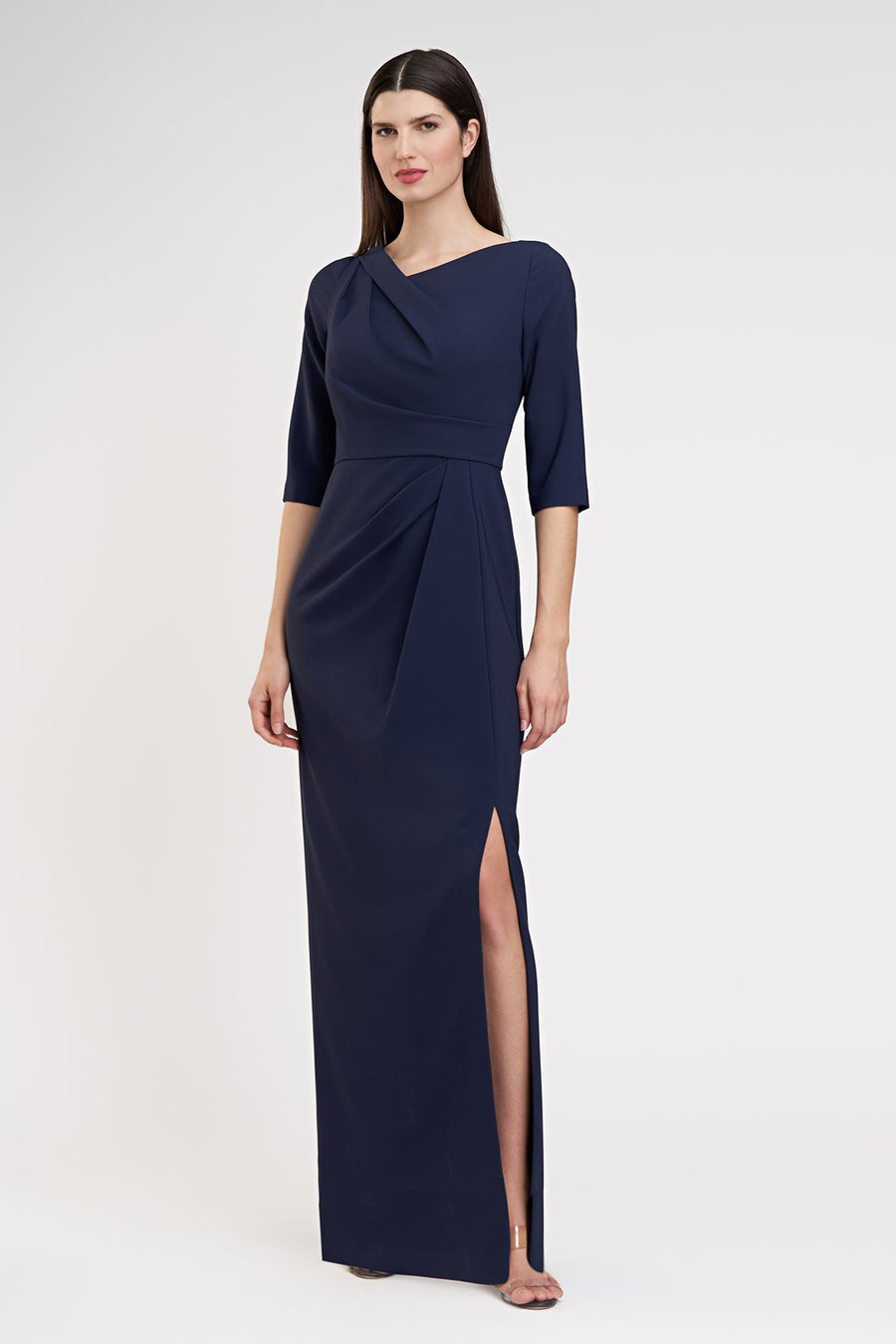 Kay Unger Margerite Column Gown in Midnight