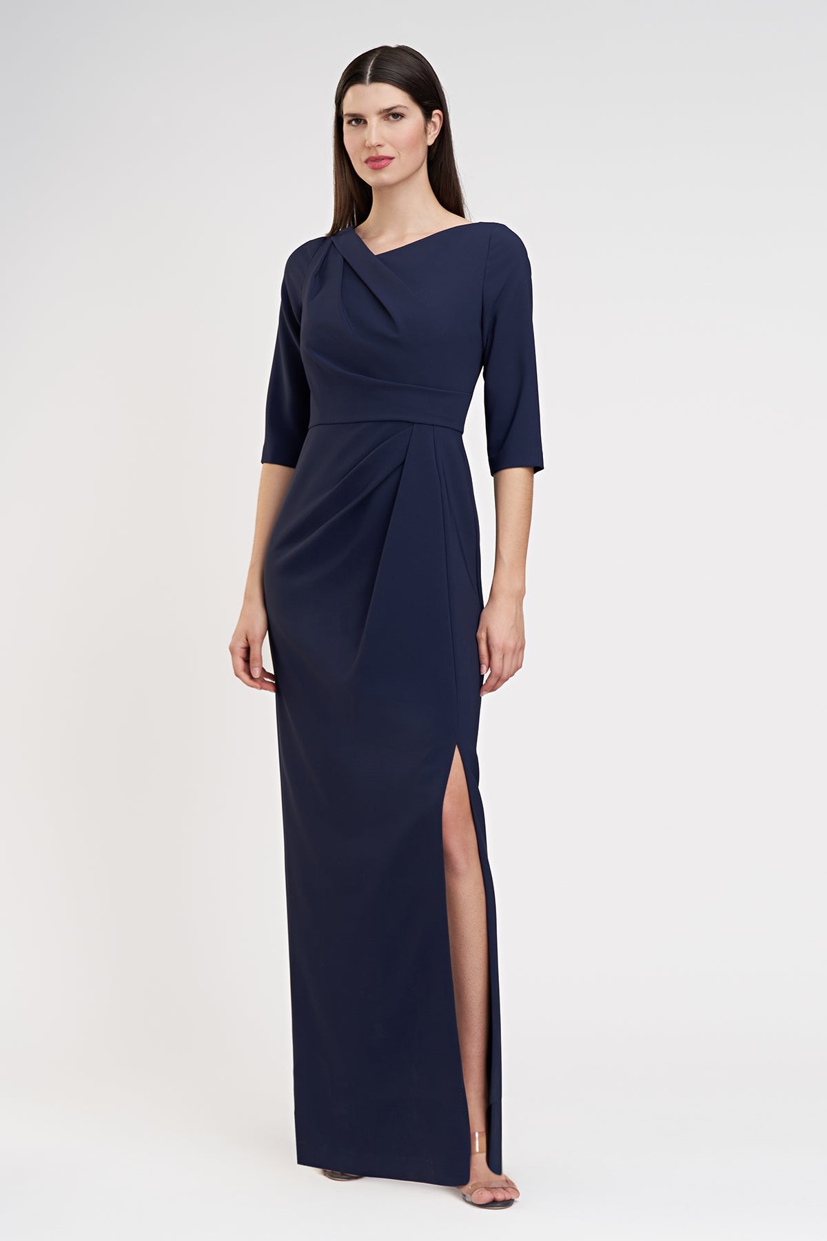 Kay Unger Margerite Column Gown in Midnight