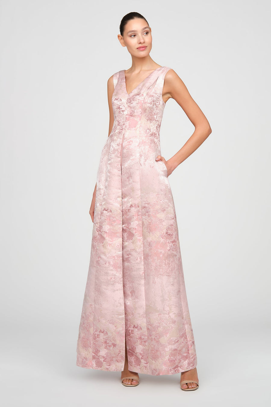 Metallic Jacquard Clark Jumpsuit Kay Unger 55411431 Wholesale