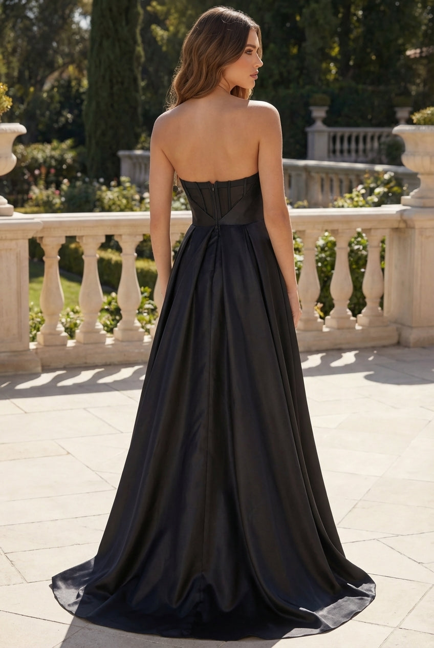 Classic Long Mikado Corset Formal Ball Gown Wholesale