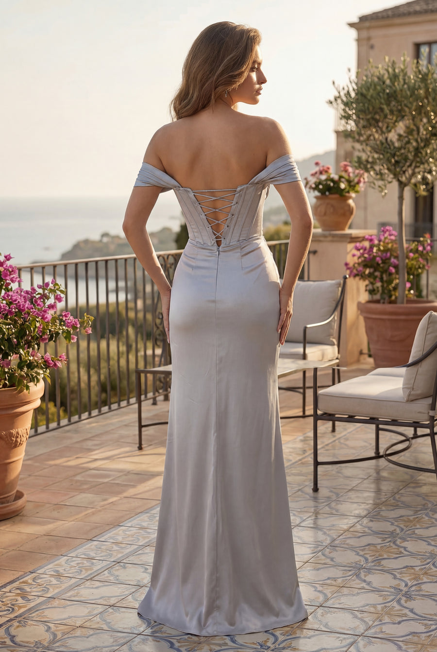 Corset Satin Formal Evening Dress Wholesale