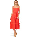 Solid Tiered Midi Dress