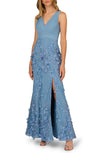 Aidan Mattox MD1E206707 gown in Dusty Blue, front view