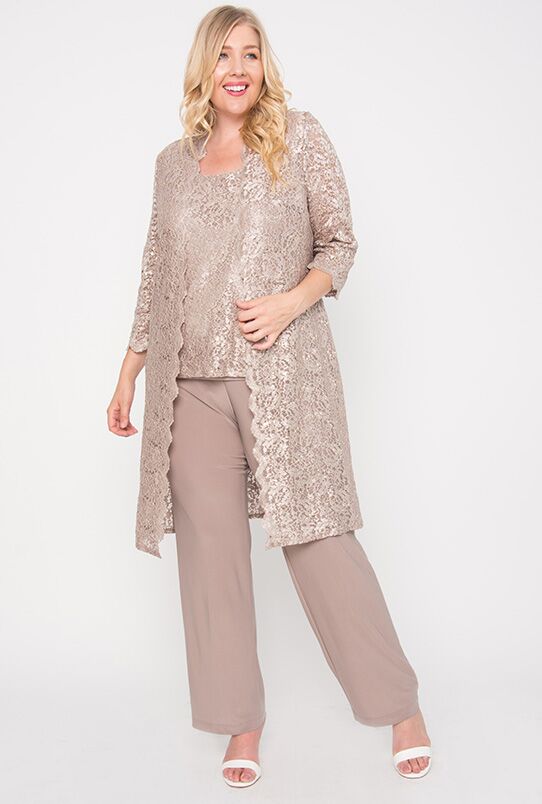 R&M Richards RM1993 Mother of the Bride Long Jacket Pant Suit Wholesale