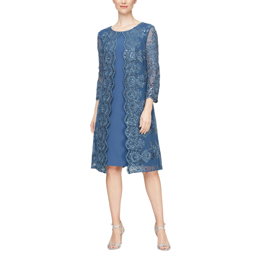 Floral Embroidered Lace Dress Alex Evenings 811712226 Wholesale