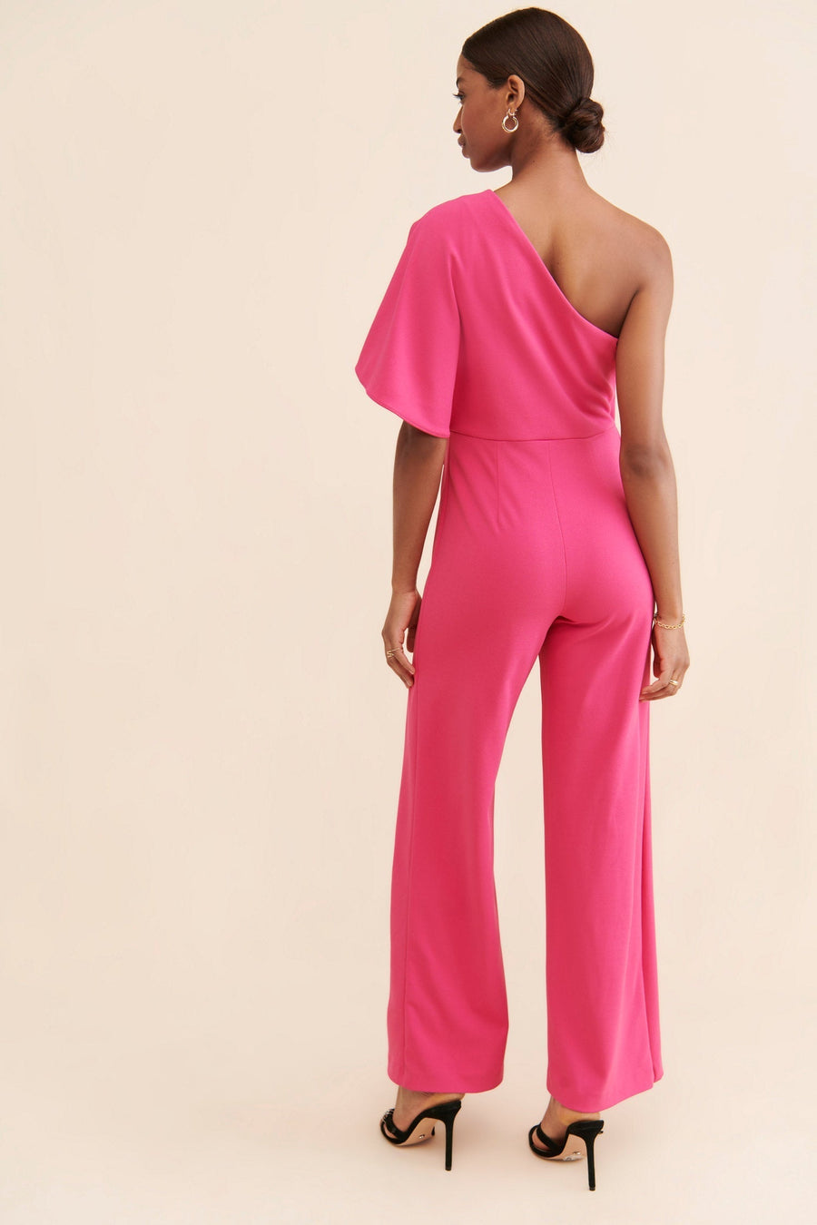 One-Shoulder Floor-Length Crepe Prom Sheath/Column Adrianna Papell AP1E201788
