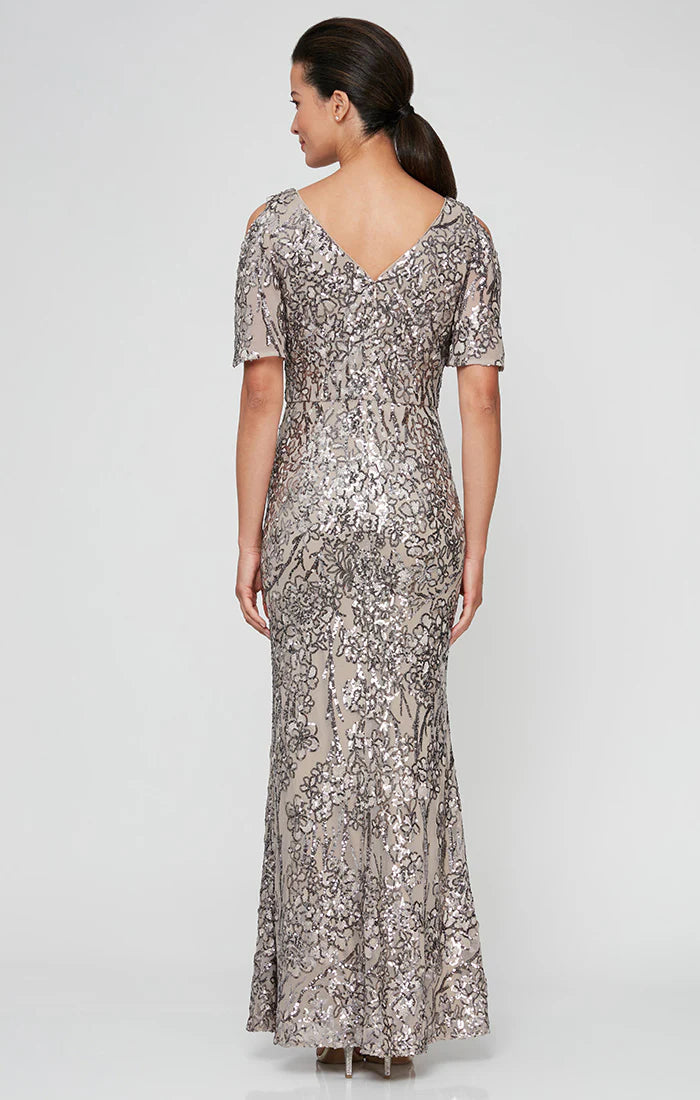Cold Shoulder Sequin Gown Alex Evenings 8296611 Wholesale