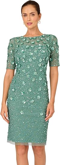 Adrianna Papell AP1E207750 Short Beaded Cokctail Dress