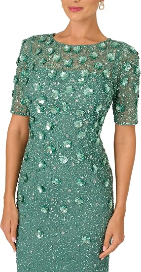 Adrianna Papell AP1E207750 Short Beaded Cokctail Dress