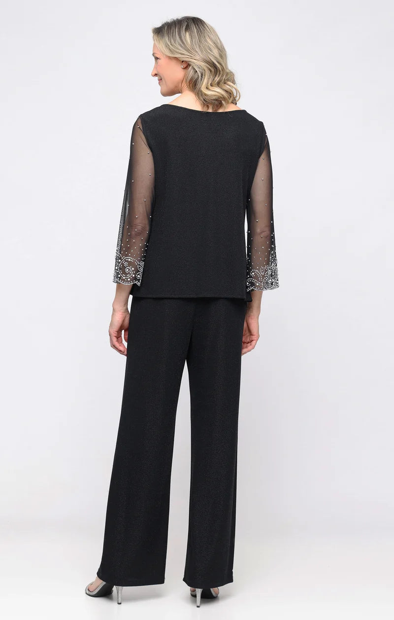 3/4 Sleeve Metallic Knit Blouse Alex Evenings 8327902 Wholesale