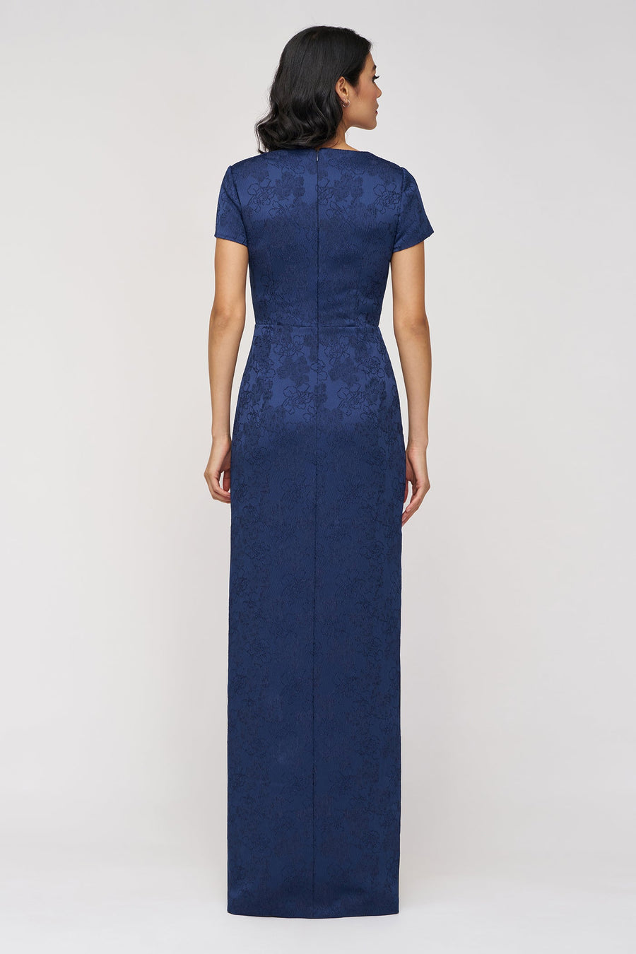 Faux Wrap Jacquard Gown JS Collections 86113570 Wholesale