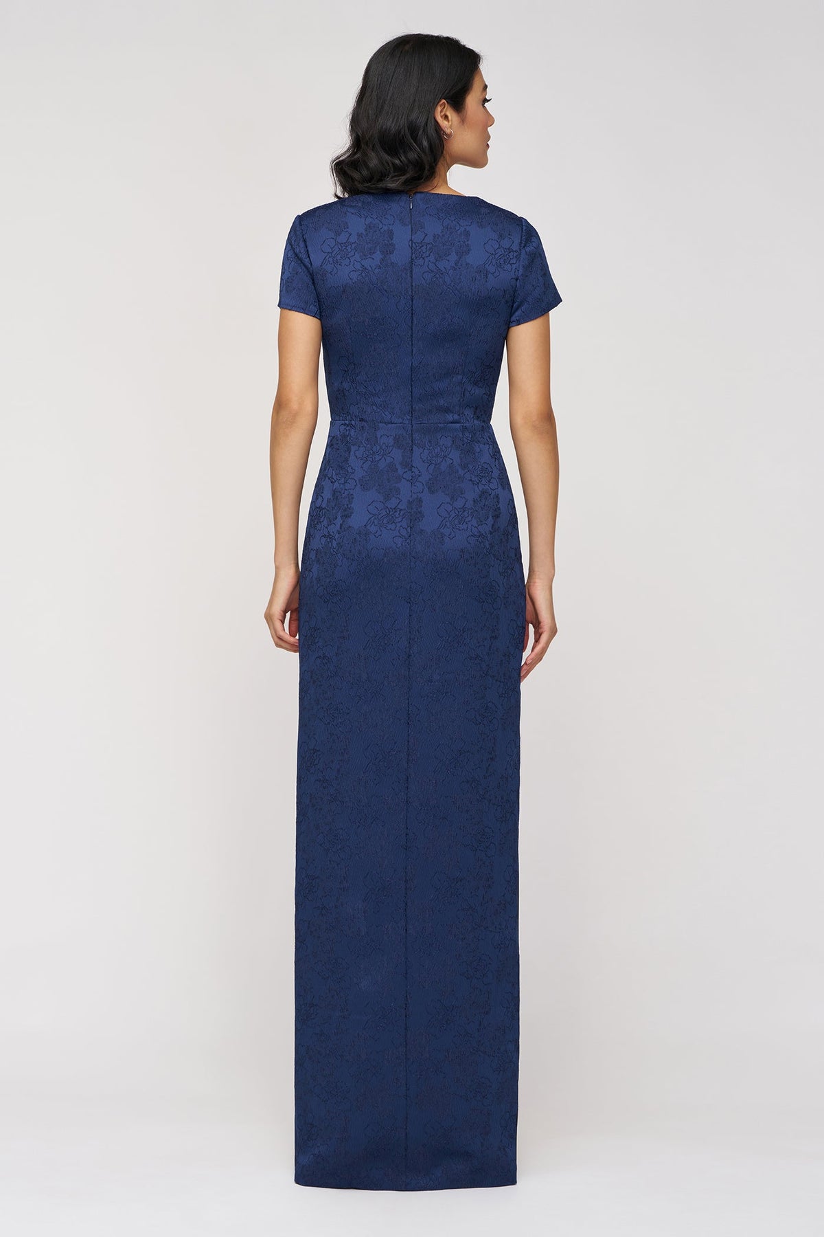 Faux Wrap Jacquard Gown JS Collections 86113570 Wholesale