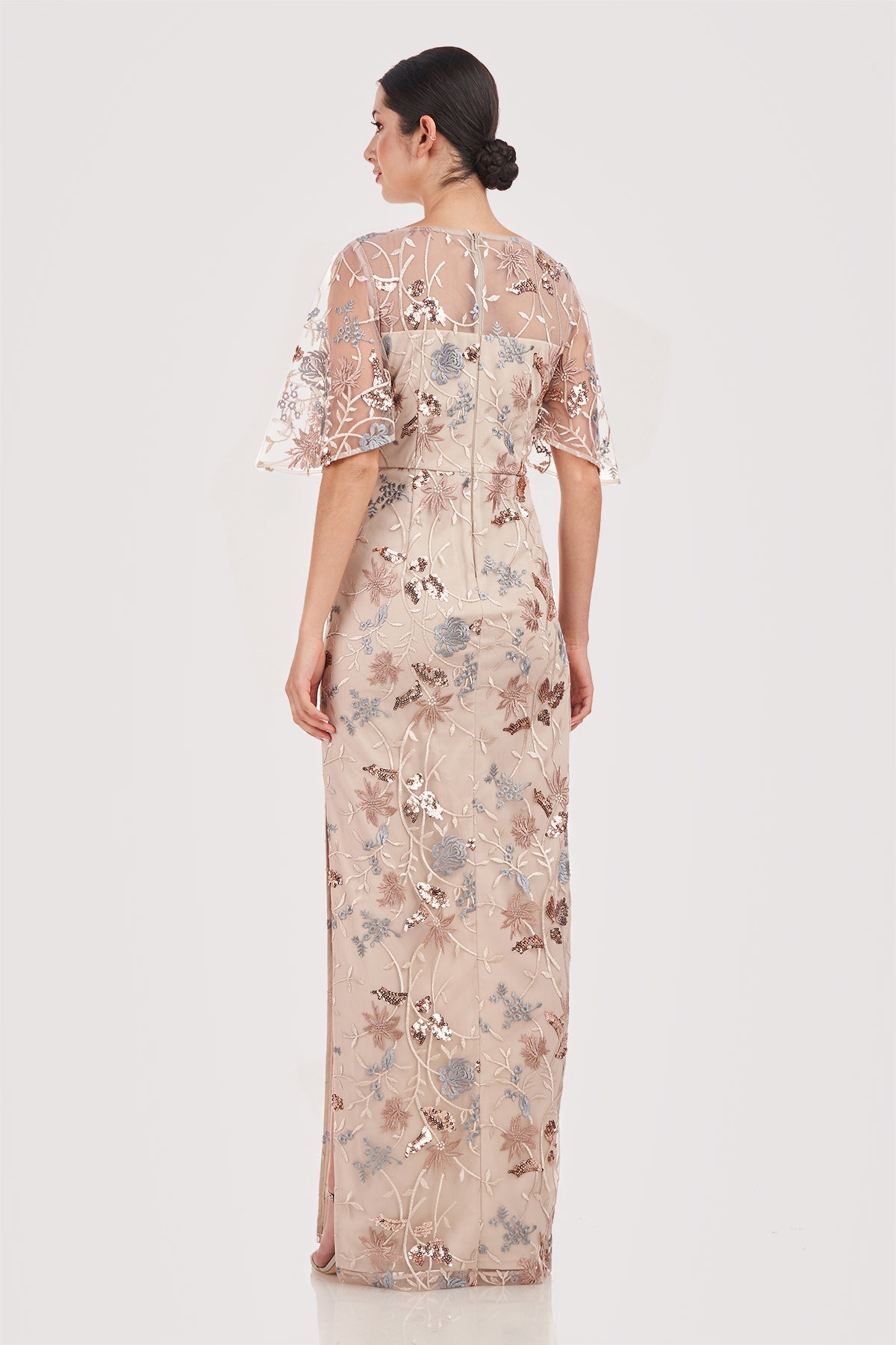 Daphne Flutter Column Gown JS Collections 8618674 Wholesale