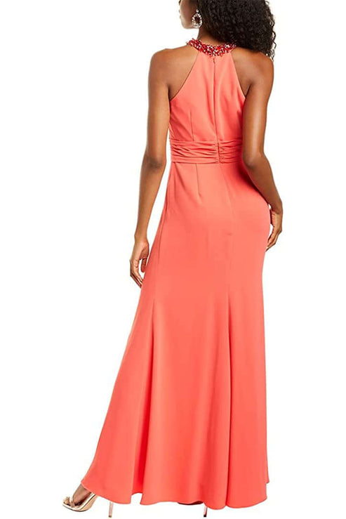 Formal Dresses Long Pleated Formal Evening Dress Coral