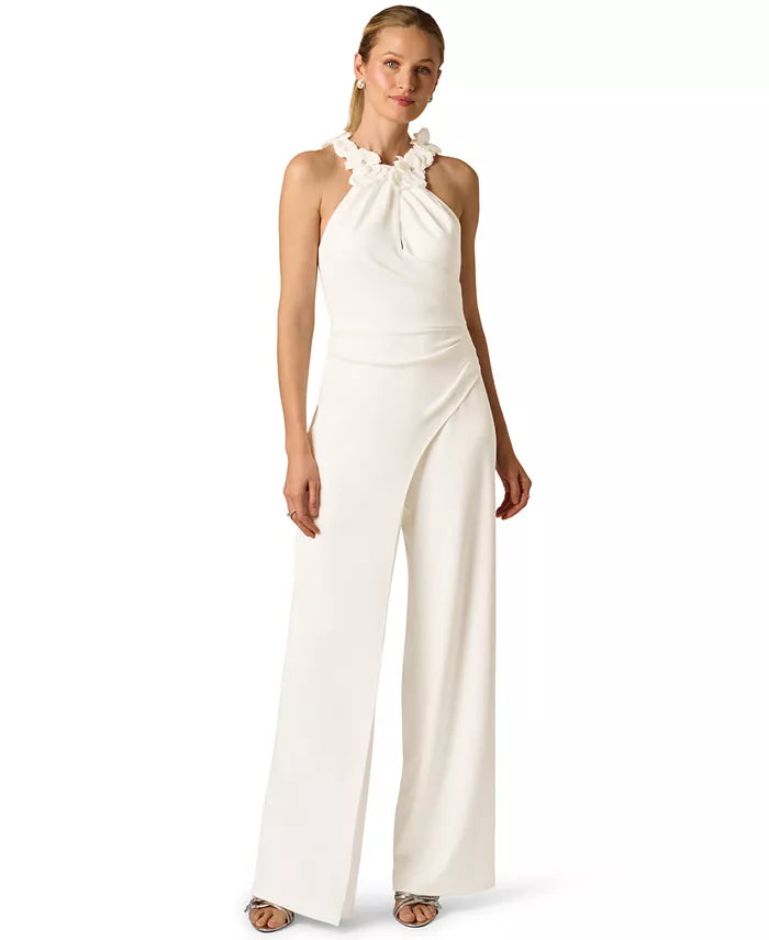 Rosette Halter Jumpsuit Adrianna Papell AP1E212838 Wholesale