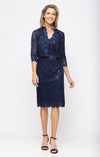 V-Neck Lace Bolero Dress SL Fashions 9213128 Wholesale