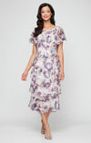 Printed Chiffon Tiered Dress SL Fashions 9272101