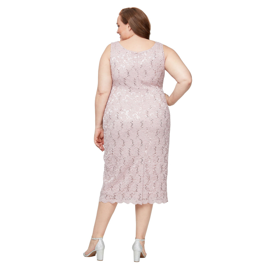 Two Piece Plus Size Lace Tea Length Jacket Dress SL Fashions 9413104 Wholesale
