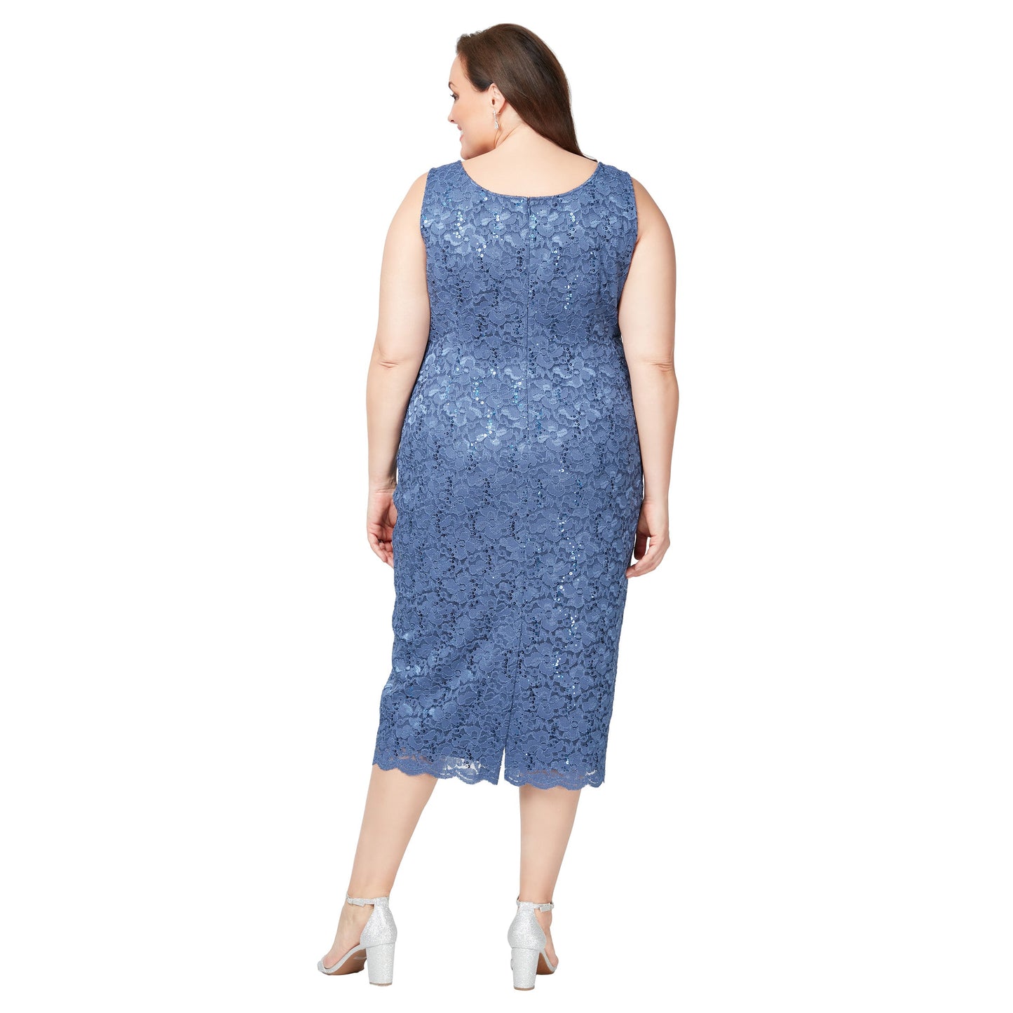 Two Piece Plus Size Lace Tea Length Jacket Dress SL Fashions 9413104 Wholesale