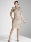 Plus Size Dresses Round Neck Sleeveless Sequin Midi Dress for Evening Wear Light