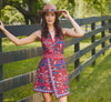 Sleeveless Paisley Wrap Skirt Short Dress