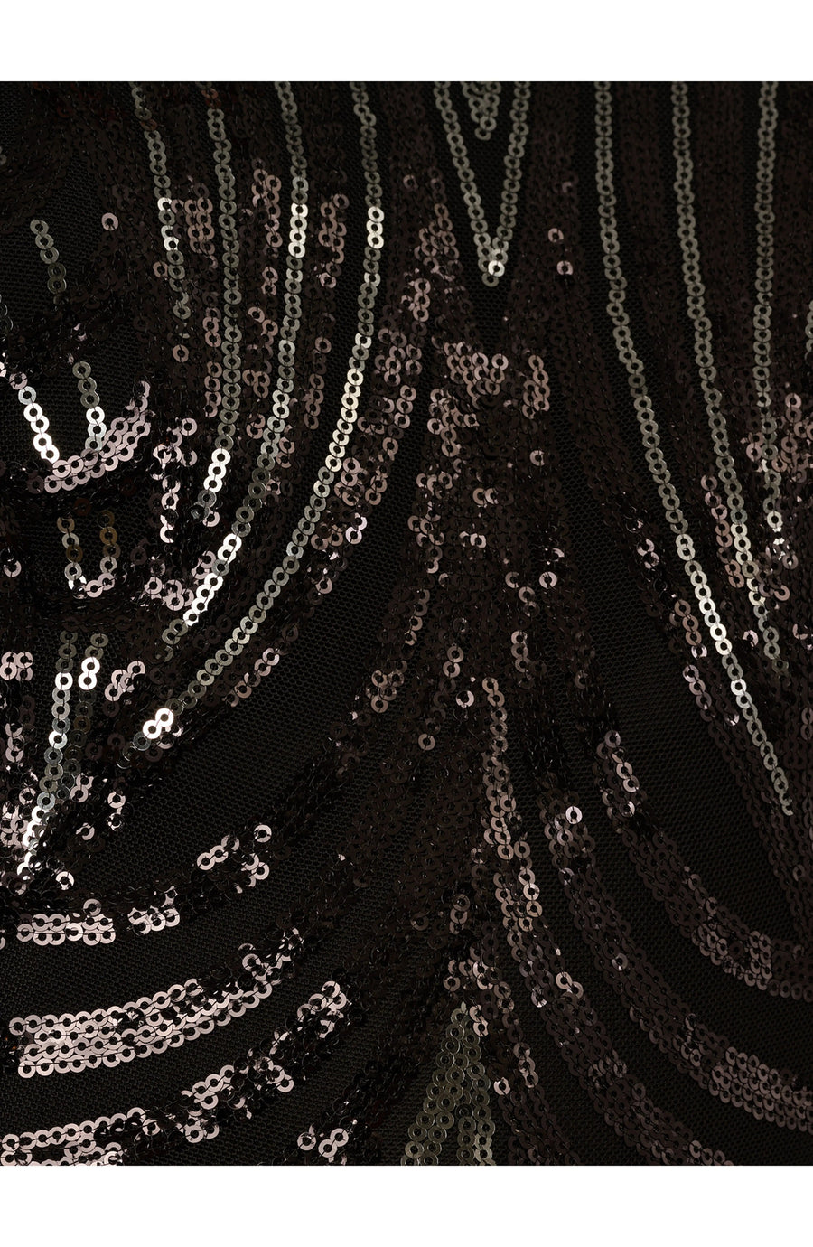 Sleeveless Sequin High Neck Full-Length Formal Gown Black Gunmetal