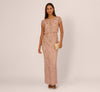 Short Sleeve Beaded Blouson Gown
