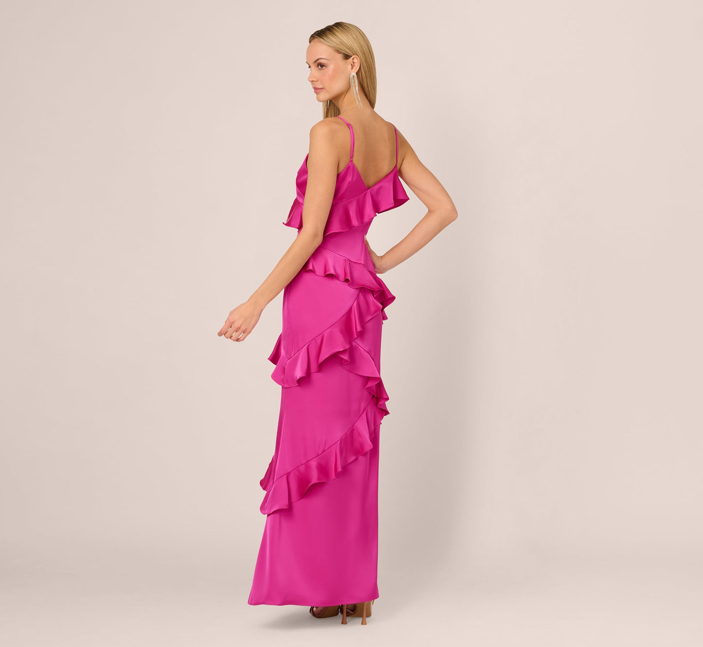 Sweetheart Floor-Length Satin Formal Mermaid Adrianna Papell ADAE212020
