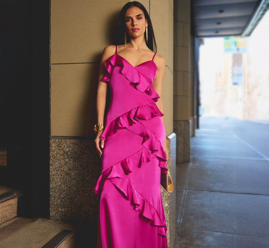Sweetheart Floor-Length Satin Formal Mermaid Adrianna Papell ADAE212020