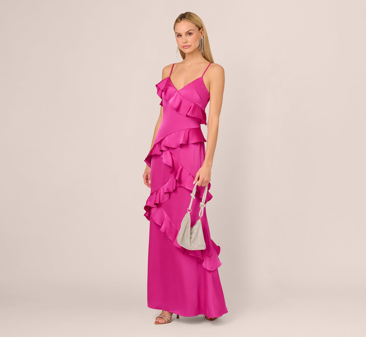 Sweetheart Floor-Length Satin Formal Mermaid Adrianna Papell ADAE212020